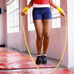 jumping rope between weight training sets is a great way to increase caloric burn with interval training