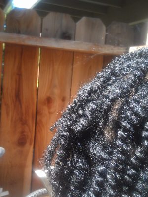 twist out with flax seed gel