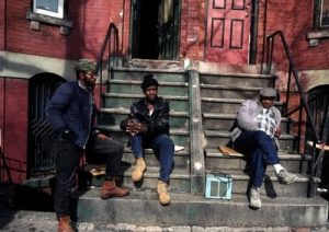 black men on stoop